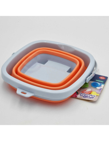 WOOPIE Wiaderko Składane Kwadratowe Pomarańczowe