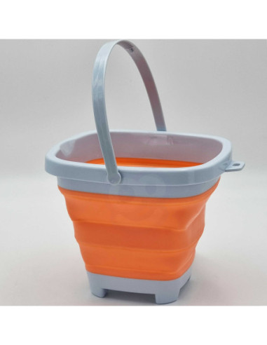 WOOPIE Wiaderko Składane Kwadratowe Pomarańczowe