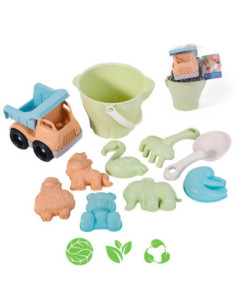 WOOPIE Zestaw do Piasku w Wiaderku z Samochodem 11 el.