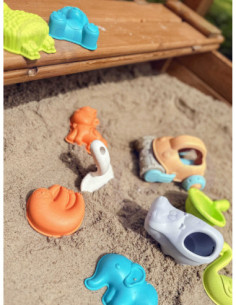 WOOPIE Zestaw do Piasku z Samodzikiem 10 el. 2