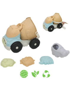 WOOPIE GREEN Sand Truck Bucket Set 9 pcs. BIODEGRADABLE ORGANIC MATERIAL