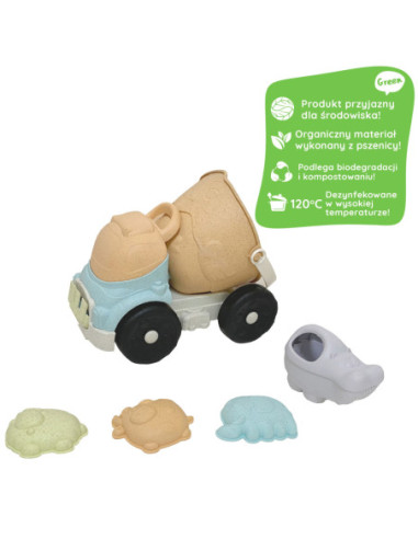 WOOPIE Zestaw do Piasku Ciężarówka Wiaderko 7 el.