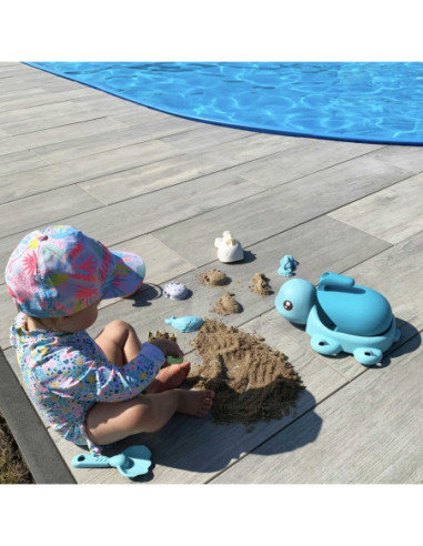 Woopie Zestaw do Piasku Żółwik Niebieski 8 el.