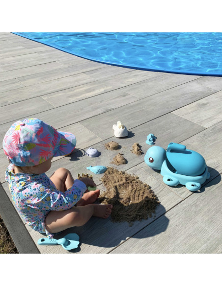 Woopie Zestaw do Piasku Żółwik Niebieski 8 el.