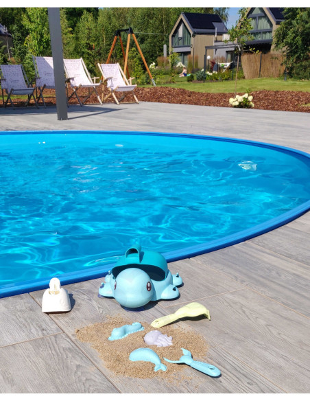 Woopie Zestaw do Piasku Żółwik Niebieski 8 el.