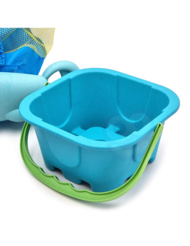 WOOPIE Zestaw do Piasku w Wiaderku z Łopatką Ryba 9 el.