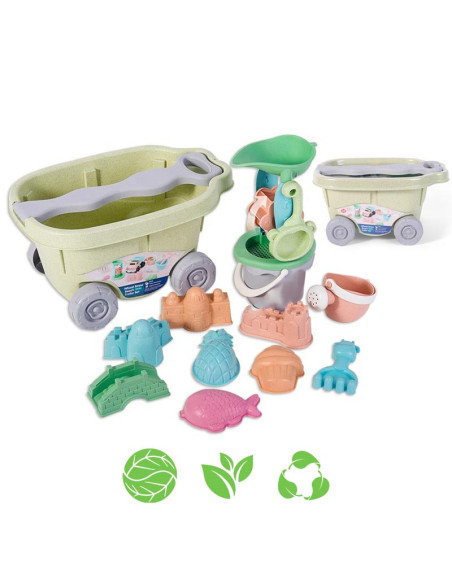 WOOPIE Zestaw do Piasku z Wózkiem 13 el.