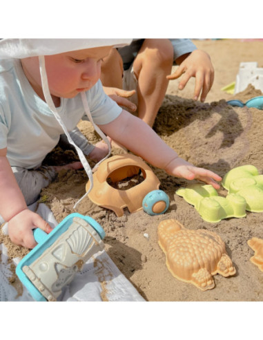 WOOPIE Zestaw do Piasku z Wiaderkiem i Samochodzikiem 10 el.