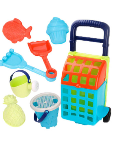 WOOPIE Zestaw do Piasku z Wózkiem 9 el.