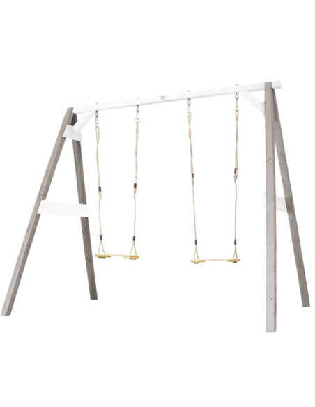 Drewniana Huśtawka z Siedziskami Axi Szary Plac Zabaw