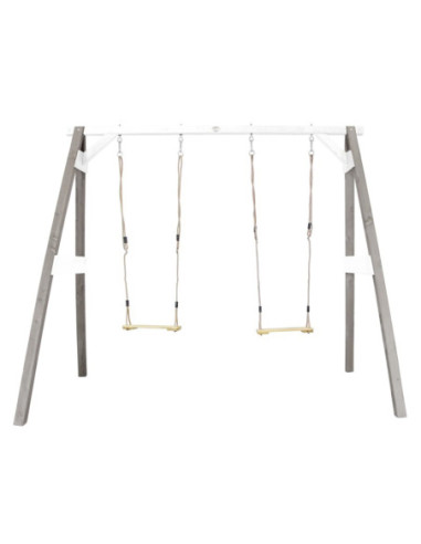 Drewniana Huśtawka z Siedziskami Axi Szary Plac Zabaw