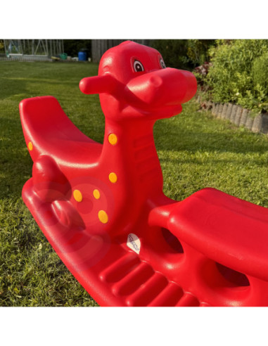 WOOPIE Bujak Wieloosobowy Dino Huśtawka Równoważna Czerwona