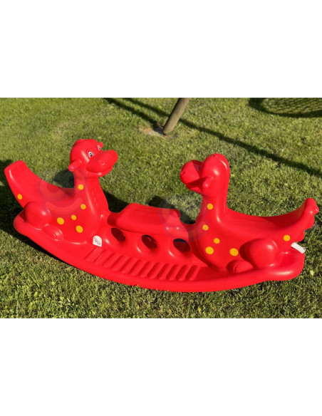 WOOPIE Bujak Wieloosobowy Dino Huśtawka Równoważna Czerwona