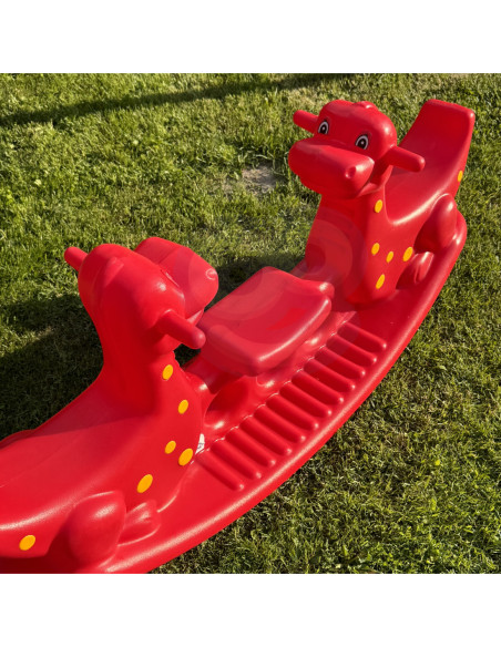 WOOPIE Bujak Wieloosobowy Dino Huśtawka Równoważna Czerwona