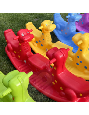 WOOPIE Bujak Wieloosobowy Dino Huśtawka Równoważna Czerwona