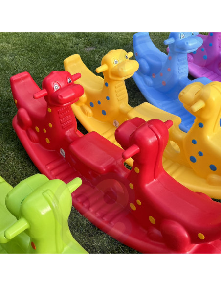 WOOPIE Bujak Wieloosobowy Dino Huśtawka Równoważna Czerwona