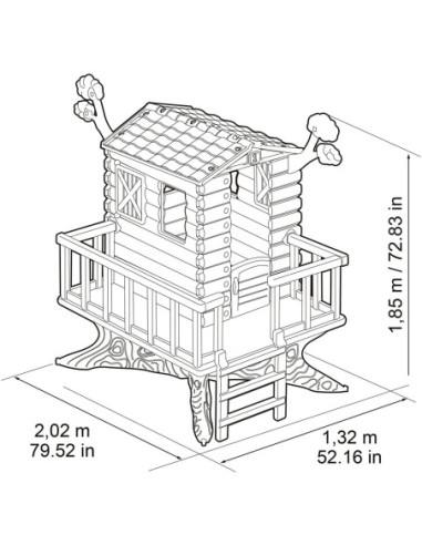 FEBER Domek na Drzewie Ogrodowy dla Dzieci House on The Tree