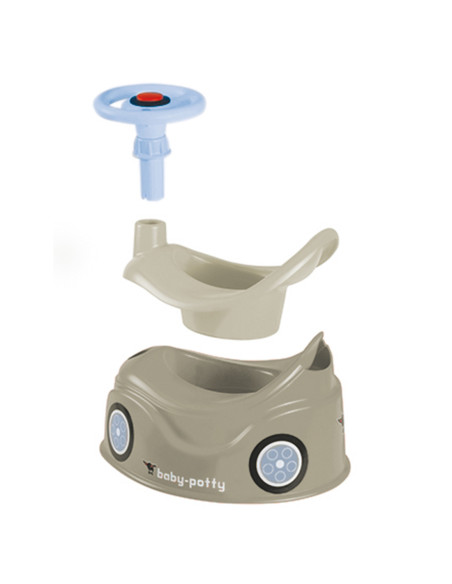 BIG Nocnik Szary New Bobby Car Autko Kierownica