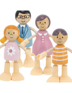 VIGA PolarB Wooden Dolls Family Doll Set Figures