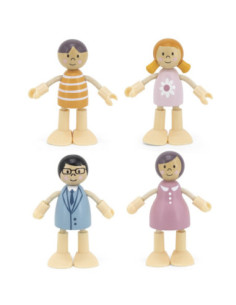 VIGA Drewniane Lalki Rodzina Lalek Zestaw Figurki 2