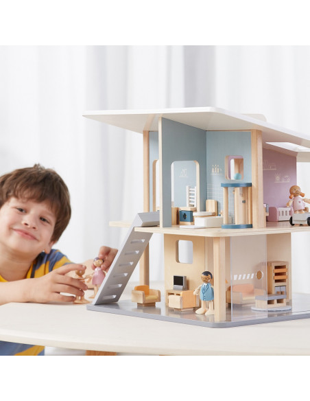 VIGA Drewniane Lalki Rodzina Lalek Zestaw Figurki