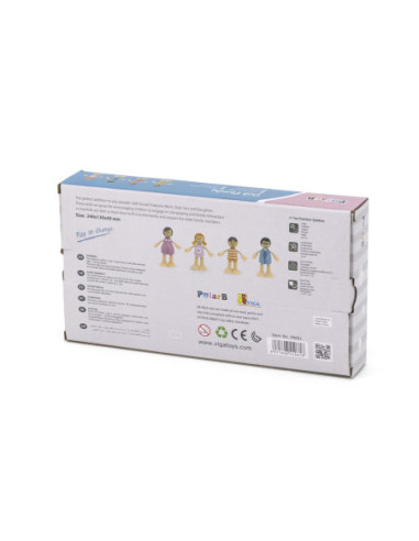 VIGA Drewniane Lalki Rodzina Lalek Zestaw Figurki