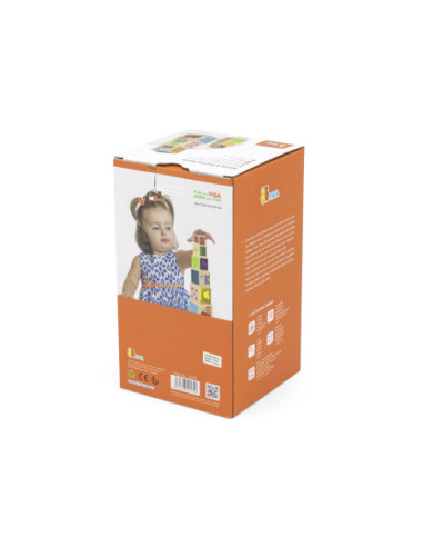 VIGA Drewniana Piramidka Układanka Klocki Sorter