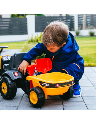 FALK Traktorek JCB Pomarańćzowy z Przyczepką od 1 roku