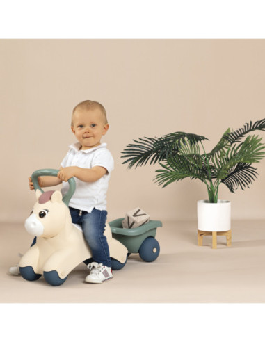 SMOBY Little Pierwszy Jeżdzik Pony Ride-On Kucyk z Przyczepką
