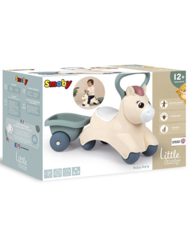 SMOBY Little Pierwszy Jeżdzik Pony Ride-On Kucyk z Przyczepką