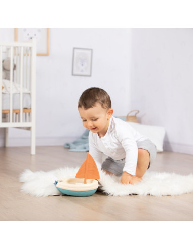 SMOBY Green Żaglówka Łódka do Wody z Bioplastiku