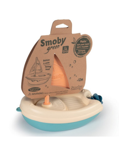 SMOBY Green Żaglówka Łódka do Wody z Bioplastiku