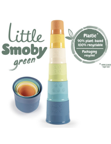 SMOBY Little Green Magiczna Wieża Bioplastik 6el.