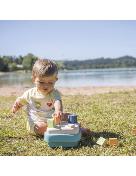 SMOBY Little Green Zestaw Łódka Wieża Sorter Bioplastik