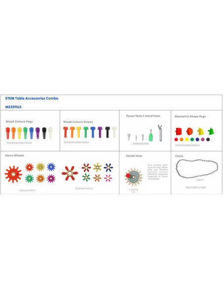 MASTERKIDZ Drewniany Stół Edukacyjny +AKCESORIA STEM WALL