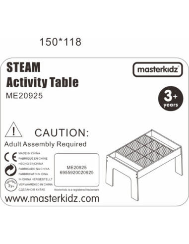 MASTERKIDZ Drewniany Stół Edukacyjny +AKCESORIA STEM WALL