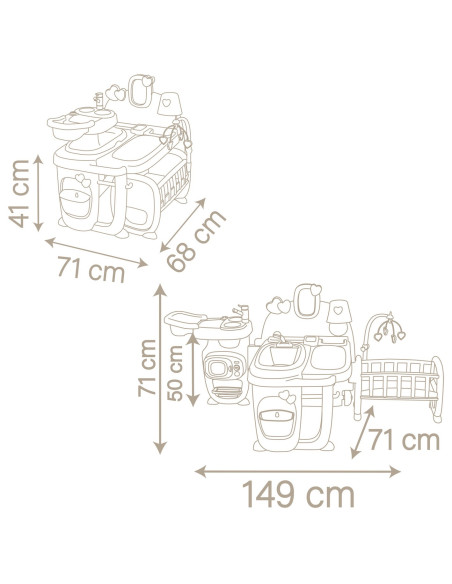 SMOBY Baby Nurse Duży Kącik Opiekunki dla Lalki