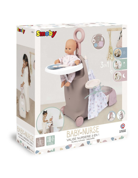 SMOBY Baby Nurse Wielofunkcyjna Walizka z łóżeczkiem dla lalki