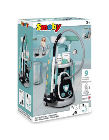 SMOBY Wózek Do Sprzątania z Odkurzaczem