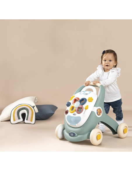 SMOBY Little Chodzik 3w1 Pchacz Interaktywny Wózek