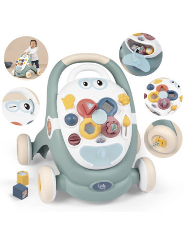 SMOBY Little Chodzik 3w1 Pchacz Interaktywny Wózek