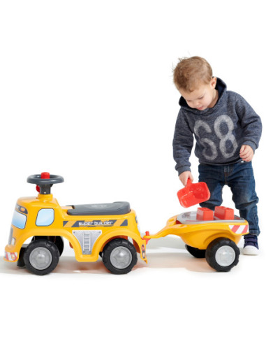 Falk Jeździk Samochód Budowniczy z Otwieranym Siedziskiem + akc. od 1 Roku