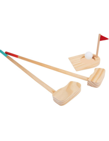 Tooky Toy Drewniany Zestaw do Gry w Golfa dla 2 Osób 13 el.