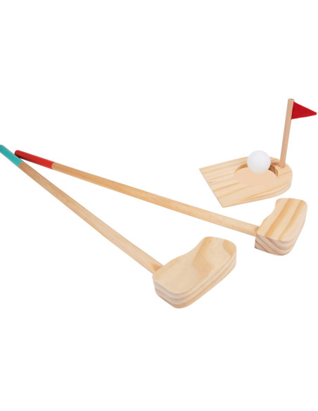 Tooky Toy Drewniany Zestaw do Gry w Golfa dla 2 Osób 13 el.