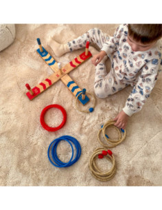 Tooky Toy Drewniana Gra Fun Serso Zręcznościowa Ring Cross 2