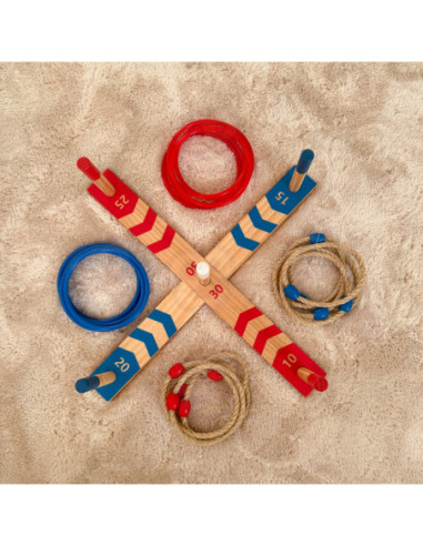 Tooky Toy Drewniana Gra Fun Serso Zręcznościowa Ring Cross