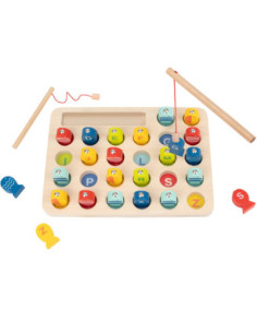 Tooky Toy Drewniana Gra Łowienie Rybek Nauka Literek 29 el. 2