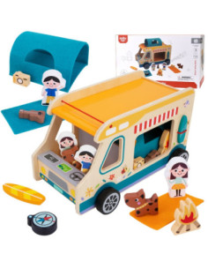 TOOKY TOY Drewniany Kamper Postacie Kemping