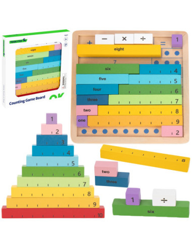 Tooky Toy Drewniana Tablica Matematyczna Nauka Liczenia Liczydło