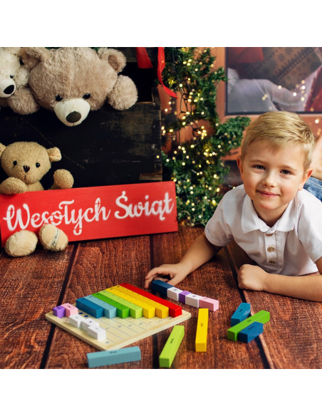 Tooky Toy Drewniana Tablica Matematyczna Nauka Liczenia Liczydło